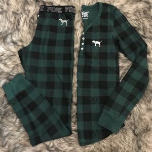 PINK two piece pajama set